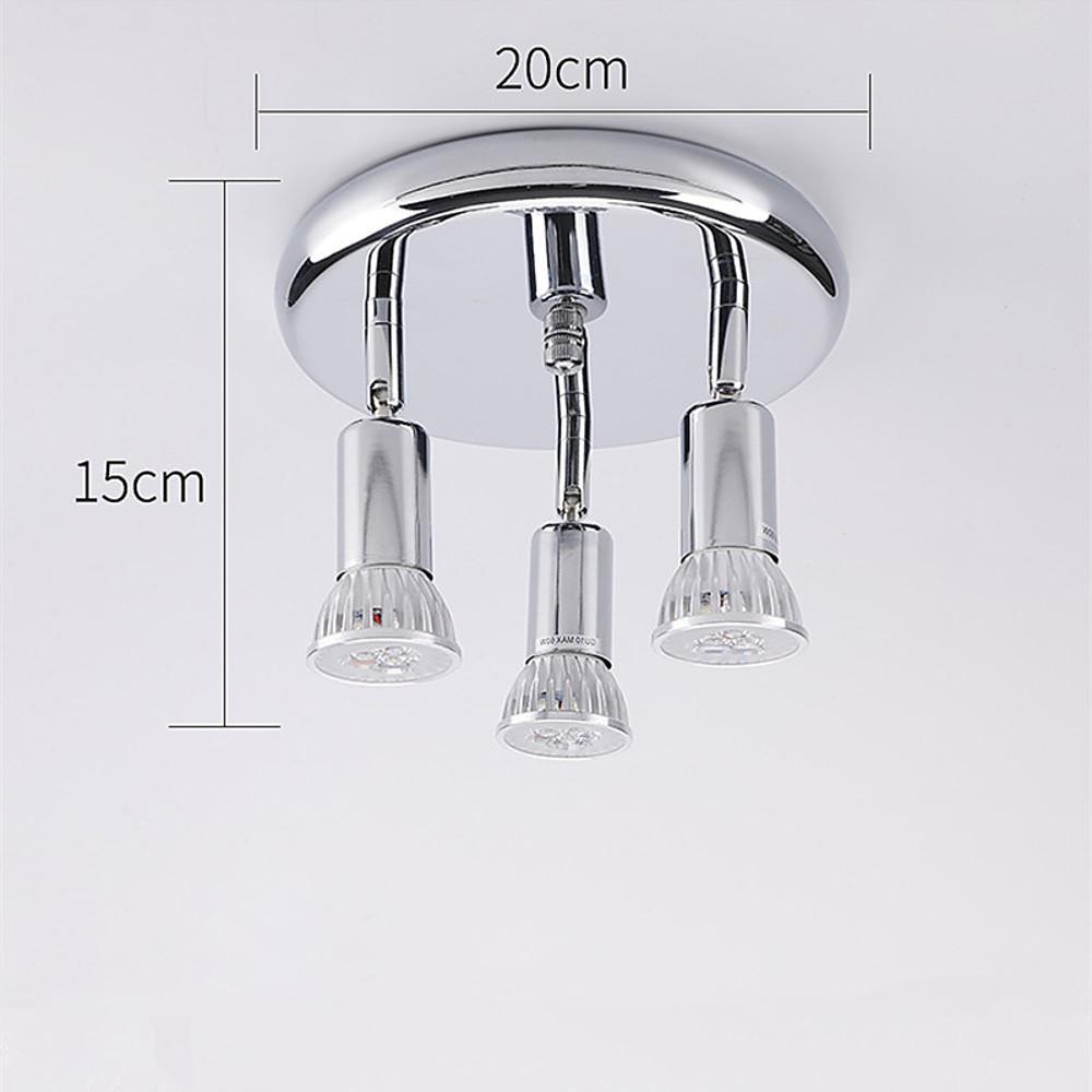 3-Light Geometric Metal Flush Mount Ceiling Light - Modern Industrial