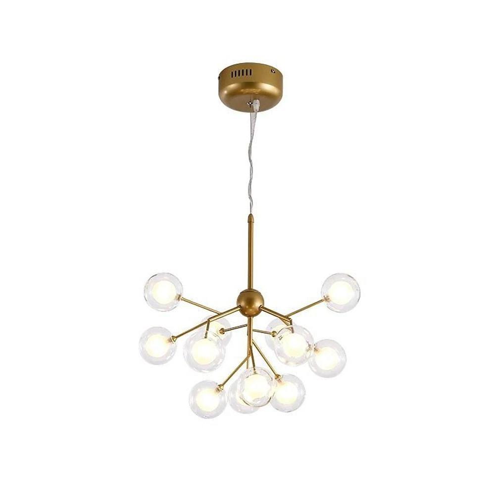 Sputnik Chandelier 12-Light Glass Metal Modern Ceiling Light