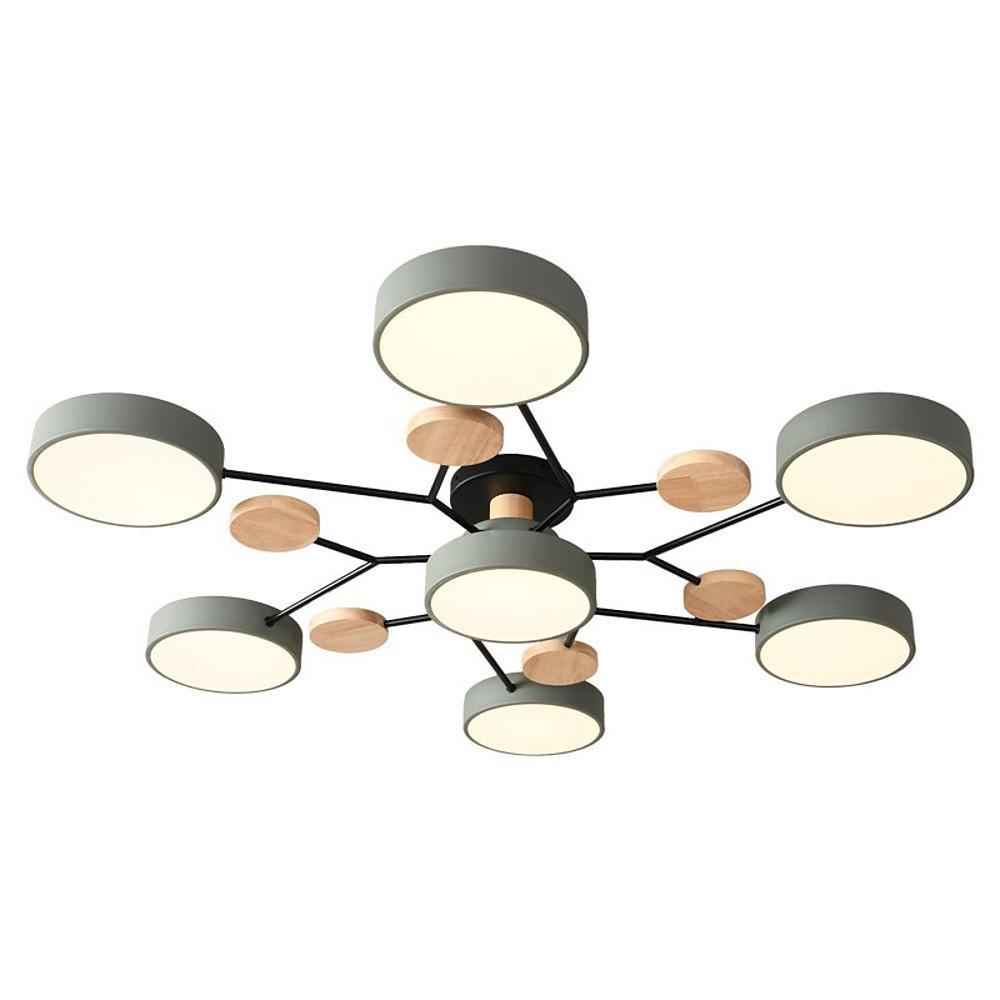 Sputnik LED Chandelier Modern Geometric Metal PVC Ceiling Light