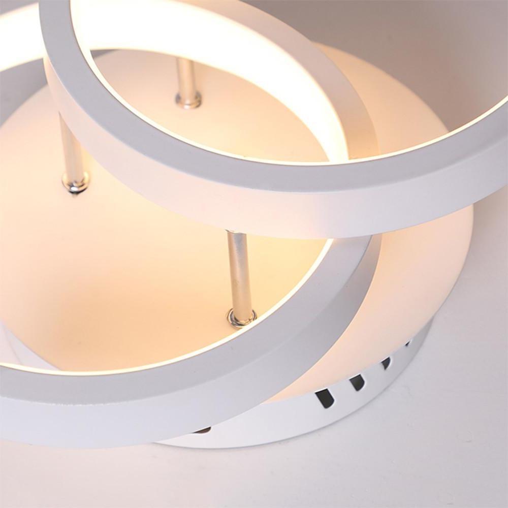 Modern Dual Circle LED Flush Mount Metal Ceiling Light