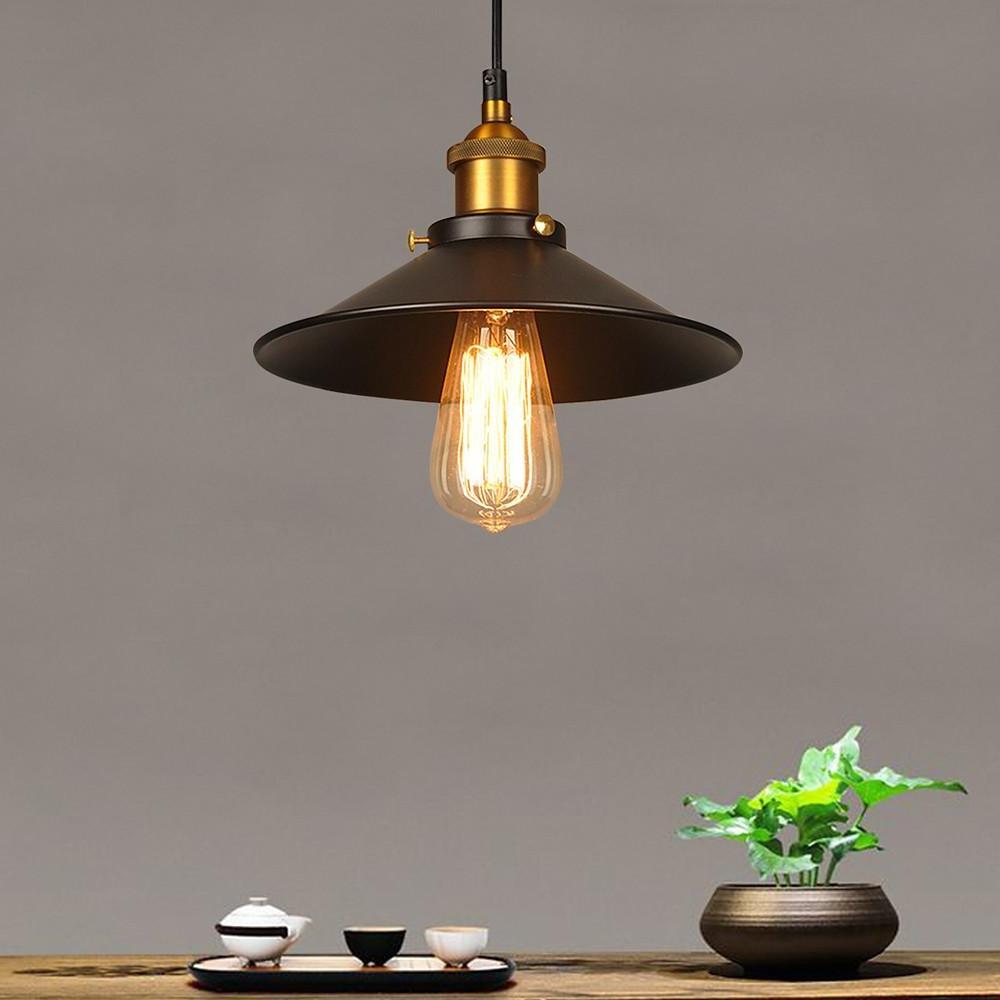 Industrial Cone Pendant Light - Adjustable Metal Downlight