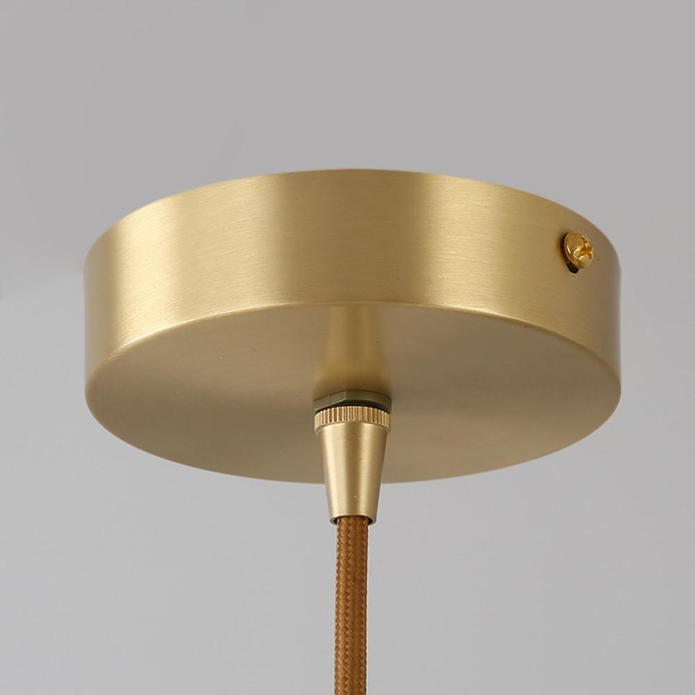 Gold Circle LED Pendant Light - Modern Geometric Hanging Lamp
