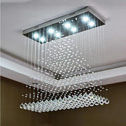 5-Tier Crystal Chandelier with LED Lights - Modern Elegance
