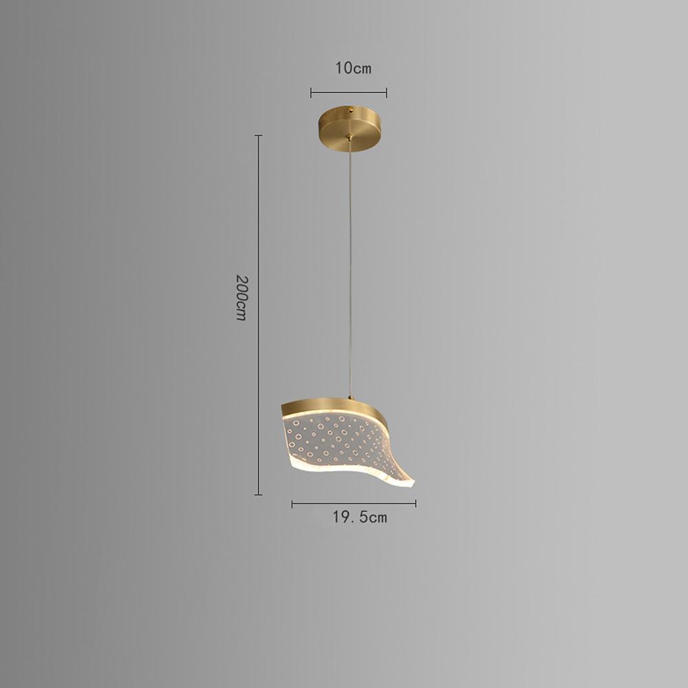 Geometric Copper Acrylic Pendant Light – Modern LED Downlight
