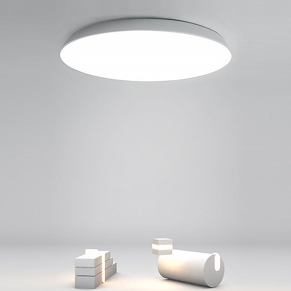 Modern Round Bowl Flush Mount Light - Acrylic & Iron Ceiling Fixture