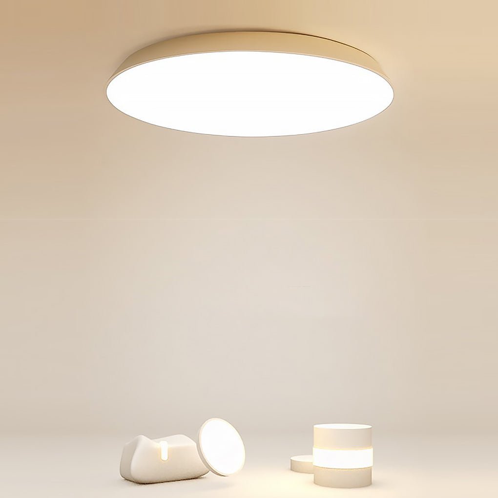 Modern Round Bowl Flush Mount Light - Acrylic & Iron Ceiling Fixture