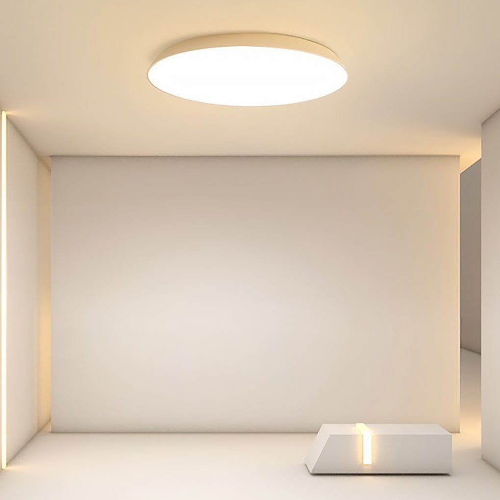 Modern Round Bowl Flush Mount Light - Acrylic & Iron Ceiling Fixture