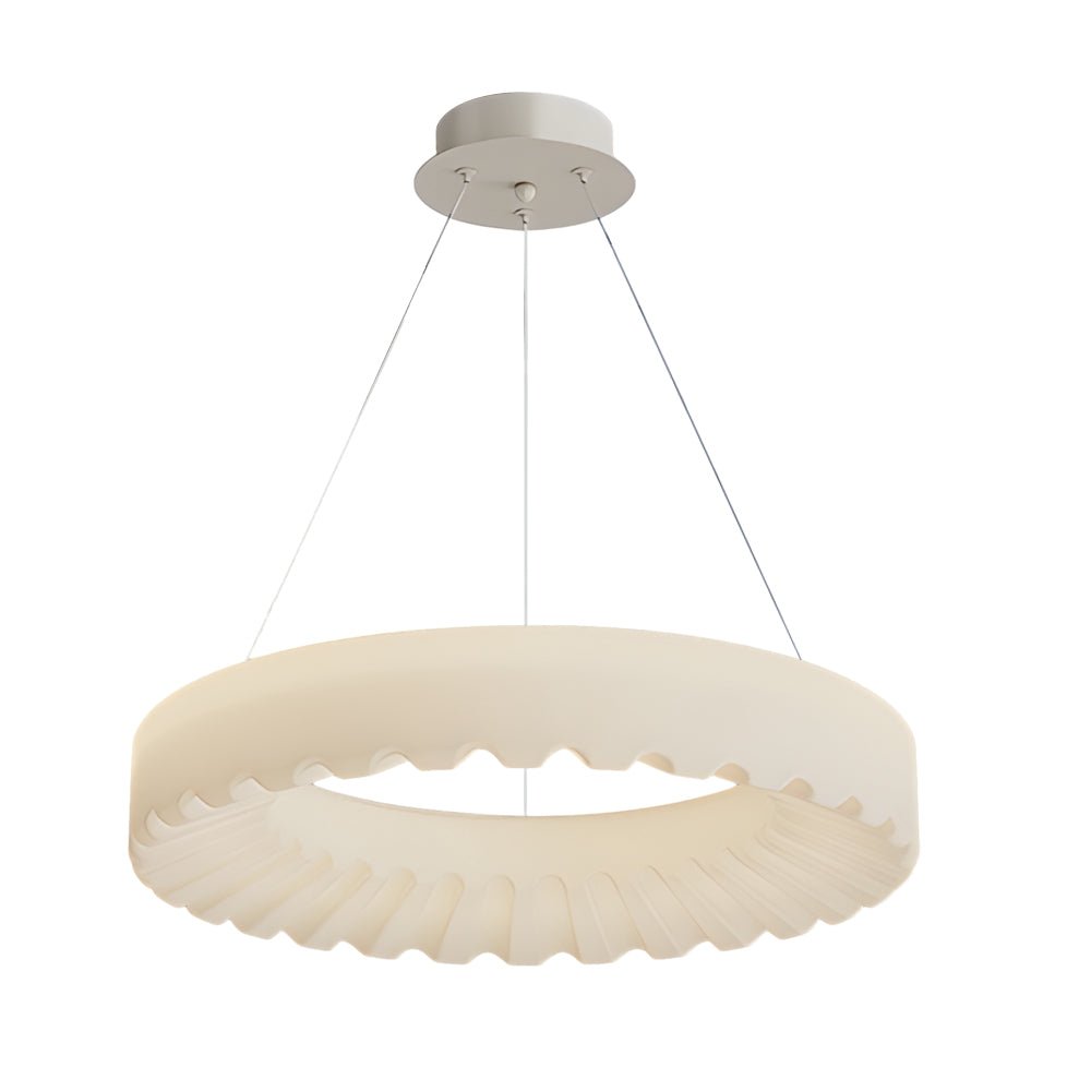 Modern Ring Pendant Light with Three-Step Dimming & Adjustable Cord