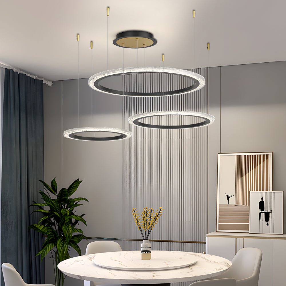 Modern Ring Ceiling Light with Three-Step Dimming