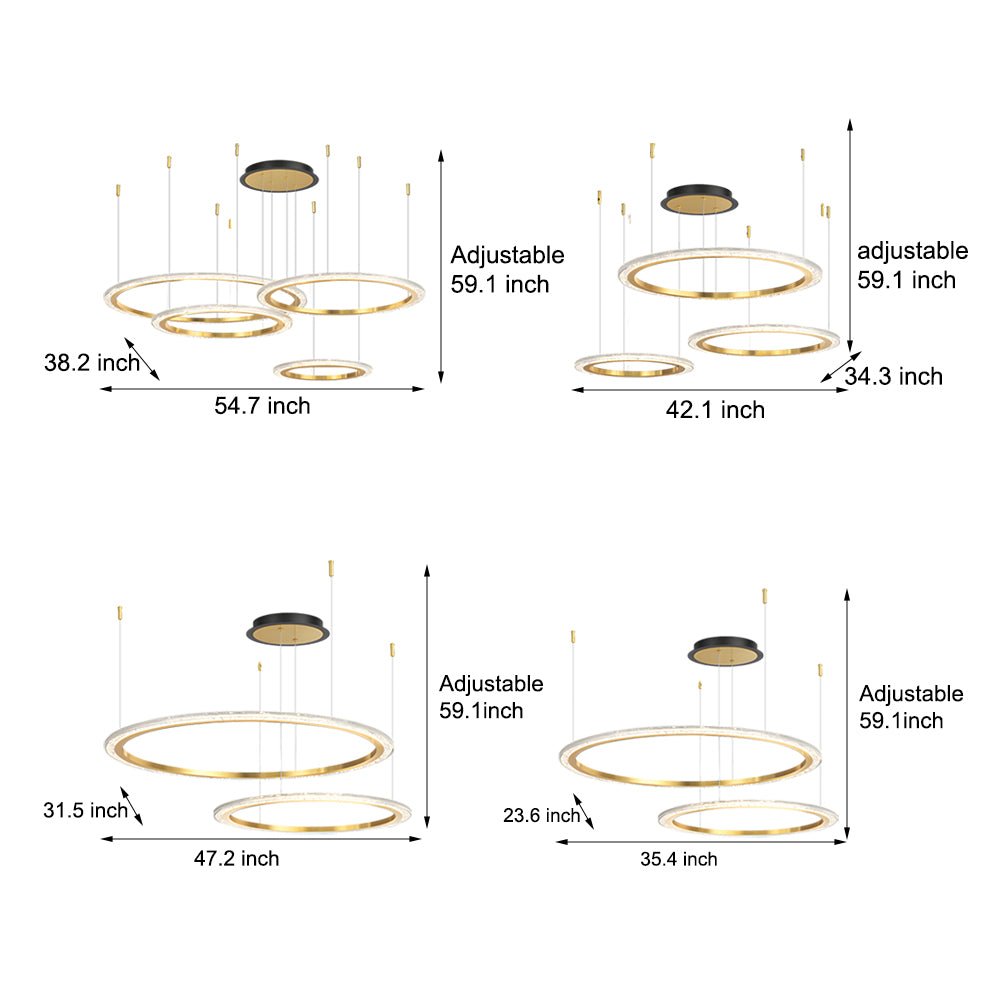 Modern Ring Ceiling Light with Three-Step Dimming