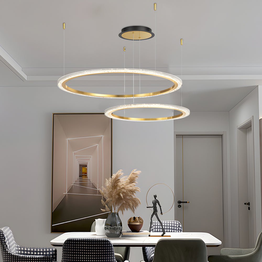 Modern Ring Ceiling Light with Three-Step Dimming