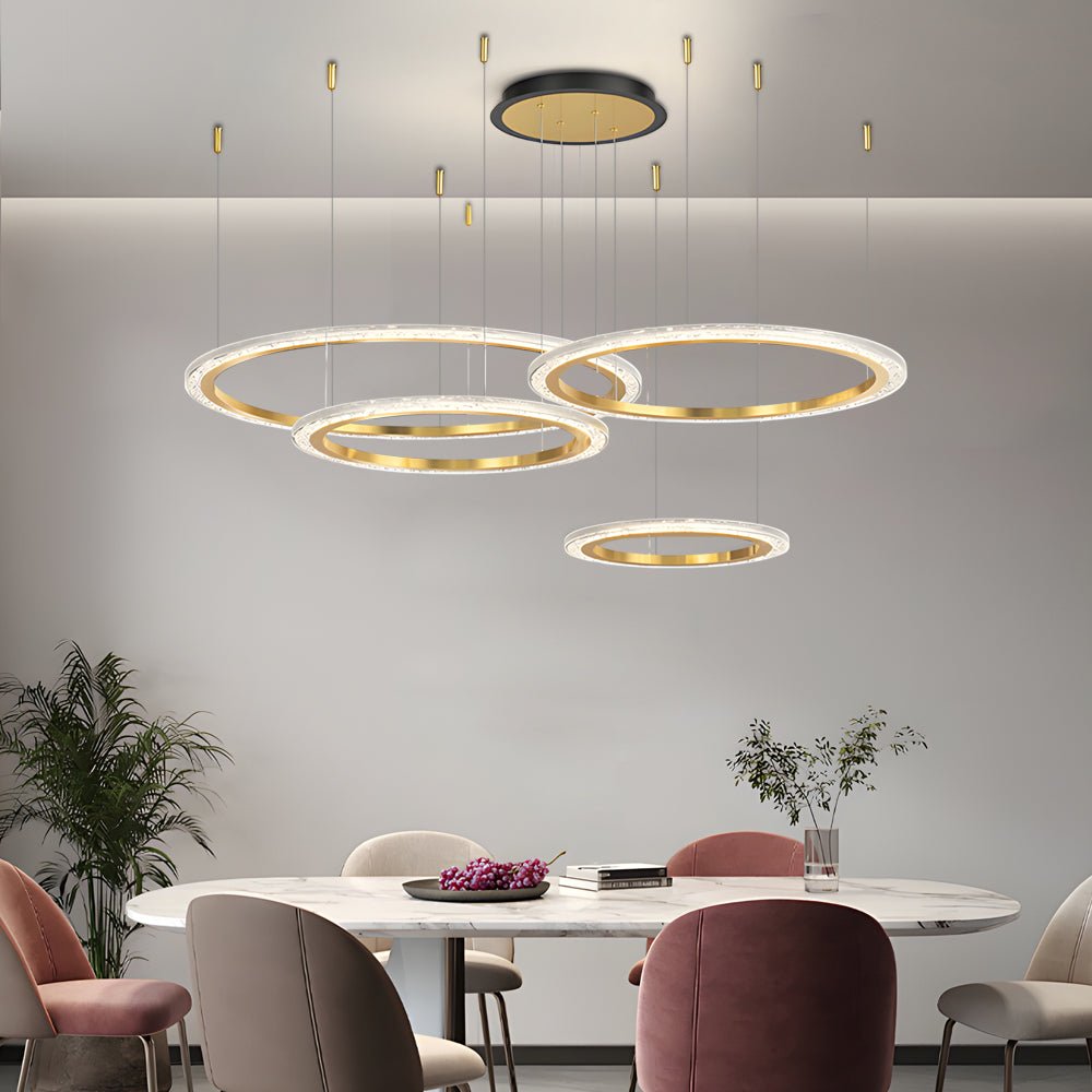 Modern Ring Ceiling Light with Three-Step Dimming