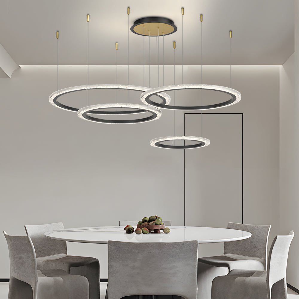 Modern Ring Ceiling Light with Three-Step Dimming
