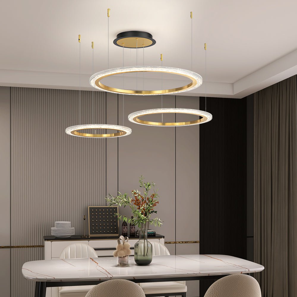 Modern Ring Ceiling Light with Three-Step Dimming