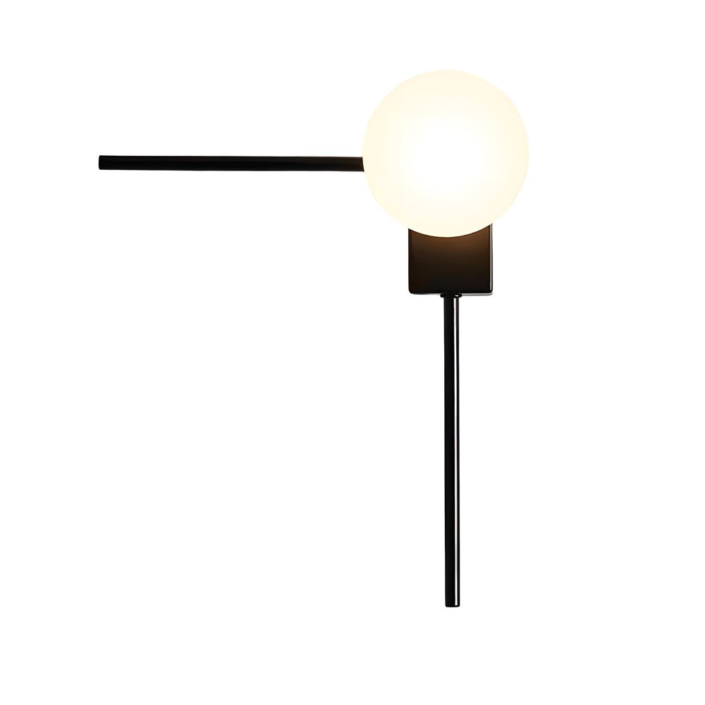 Nordic Glass Ball Wall Sconce – Modern Minimalist Bedroom Light
