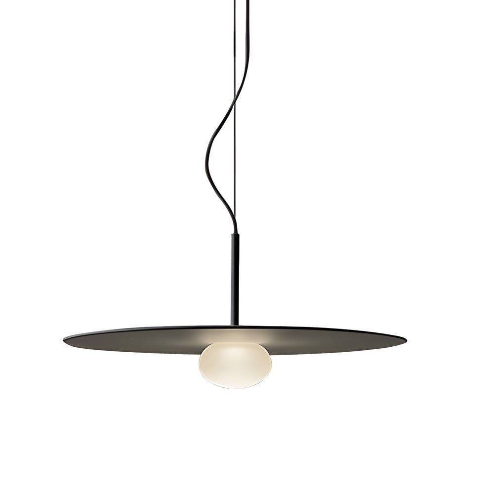 Modern Glass Iron Pendant Light - UFO Ball Chandelier LED