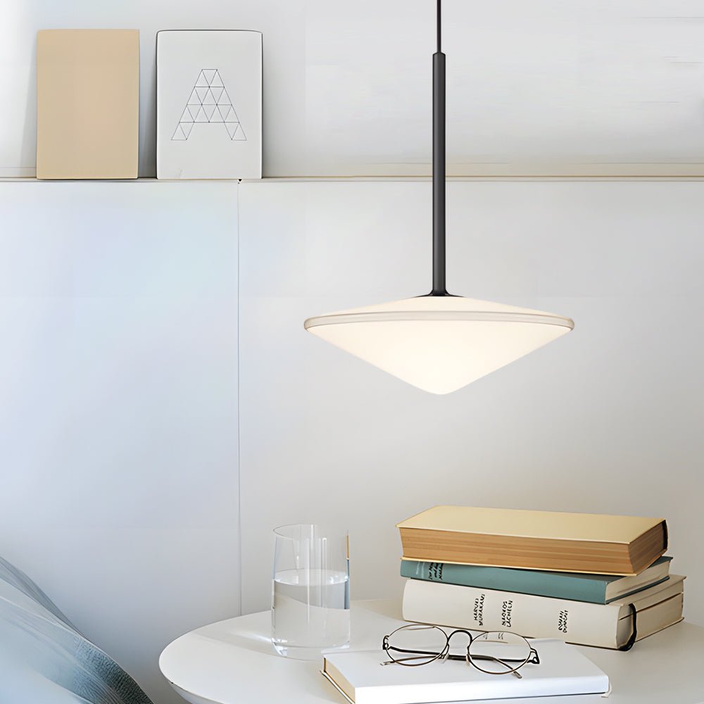 Modern Glass Iron Pendant Light - UFO Ball Chandelier LED