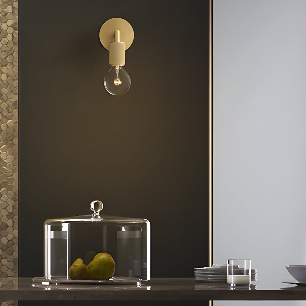 Modern Glass Shade Wall Sconce with Gold Hardware Finish