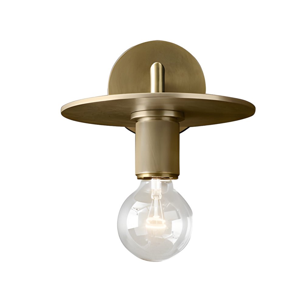 Modern Glass Shade Wall Sconce with Gold Hardware Finish