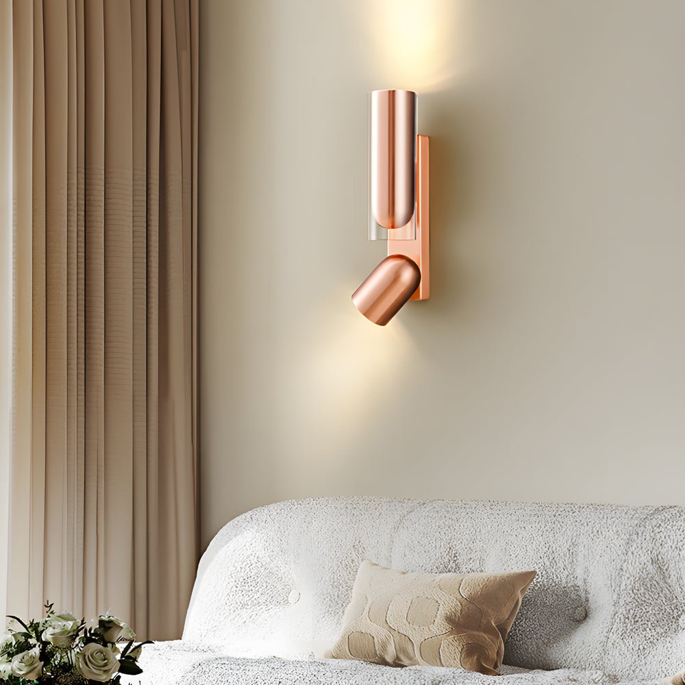 Modern Iron Cylinder Wall Sconce with Adjustable Light Direction