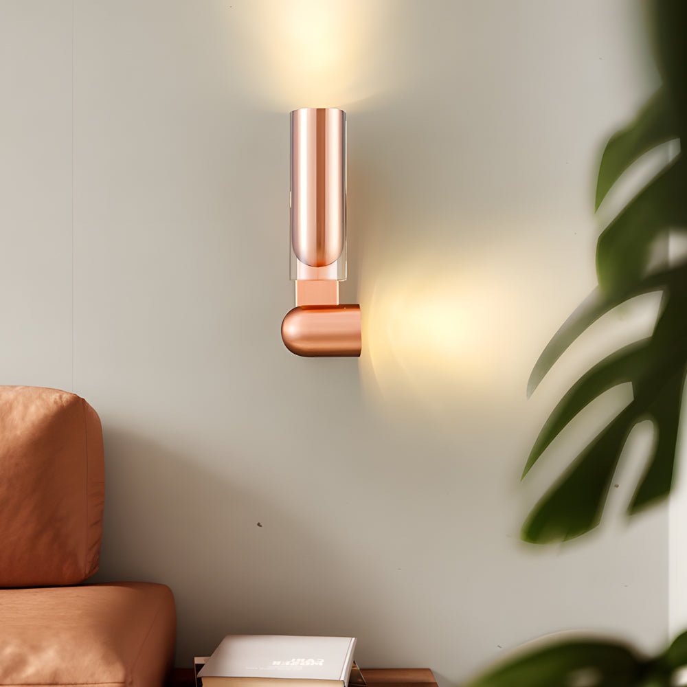 Modern Iron Cylinder Wall Sconce with Adjustable Light Direction