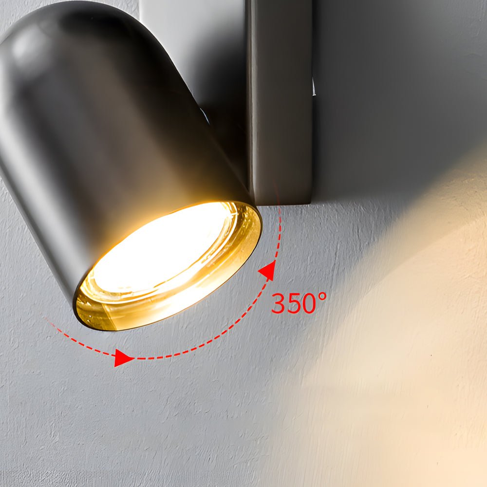 Modern Iron Cylinder Wall Sconce with Adjustable Light Direction
