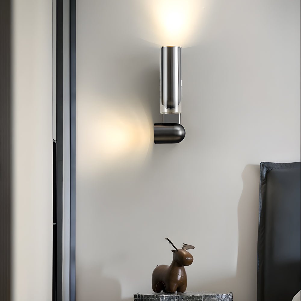 Modern Iron Cylinder Wall Sconce with Adjustable Light Direction