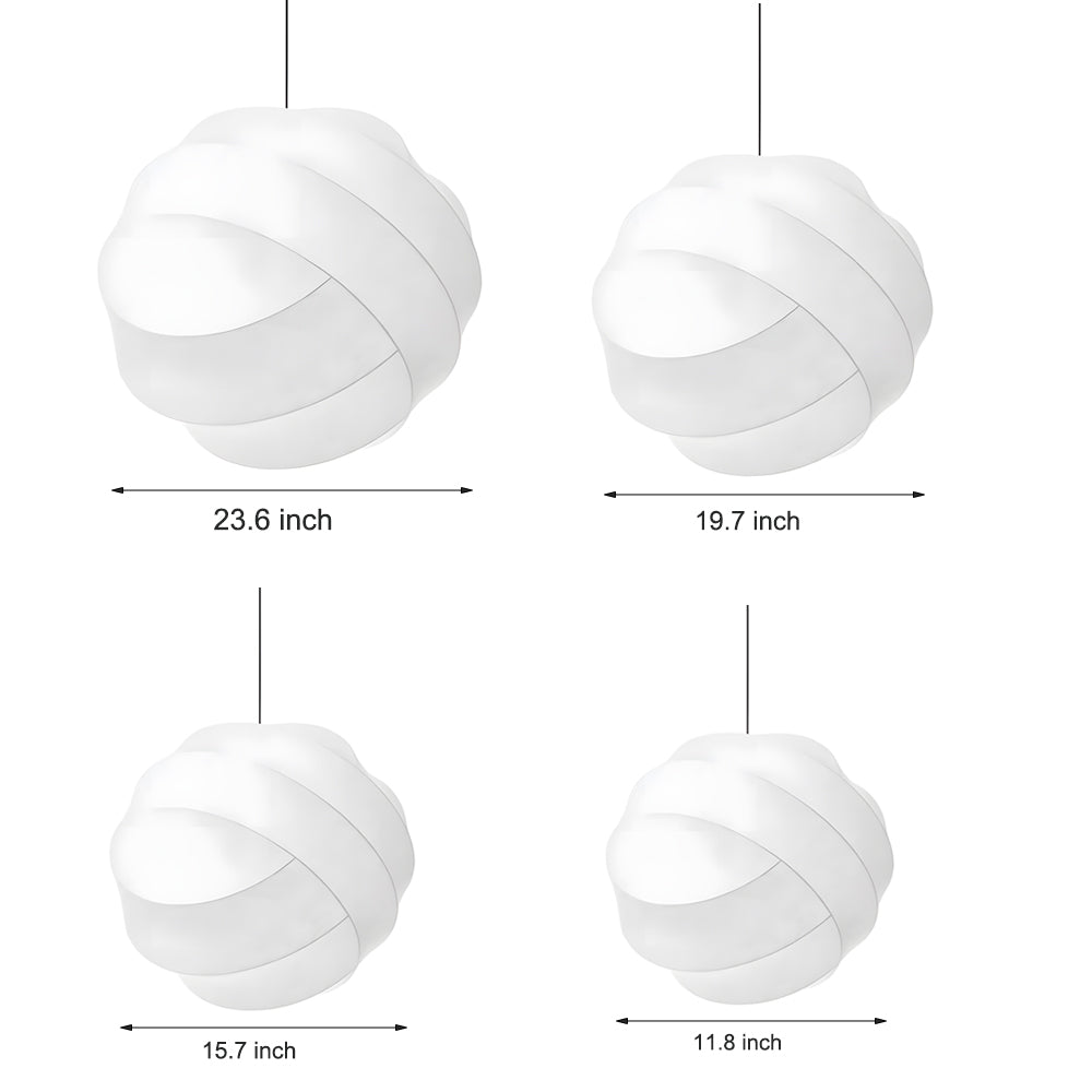 Wabi-Sabi Silk Fabric Sphere Pendant Light | Japanese Minimalist