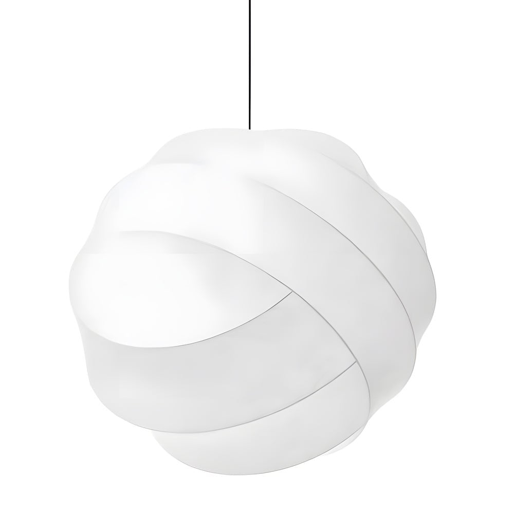 Wabi-Sabi Silk Fabric Sphere Pendant Light | Japanese Minimalist