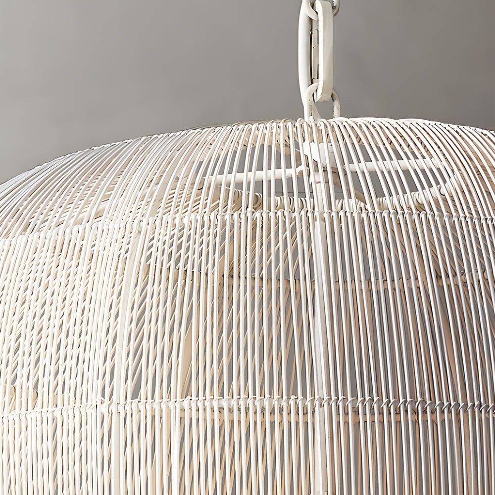 Woven Iron Wabi-Sabi Pendant Light – Japanese Zen Chandelier
