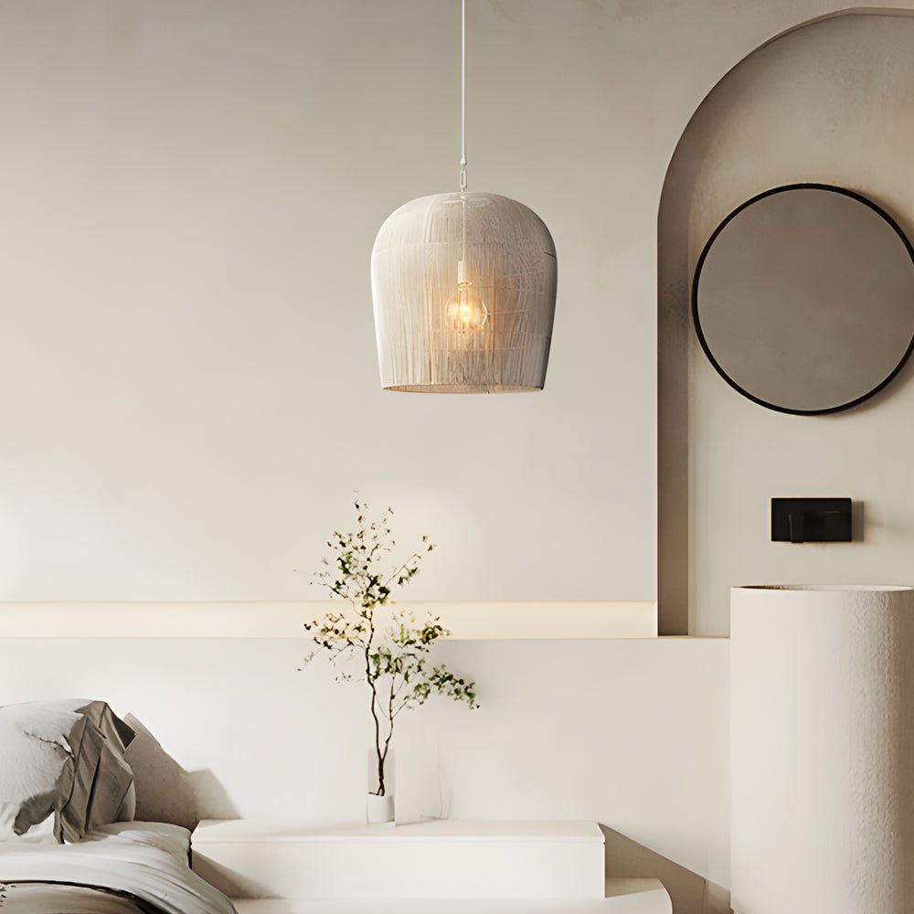 Woven Iron Wabi-Sabi Pendant Light – Japanese Zen Chandelier