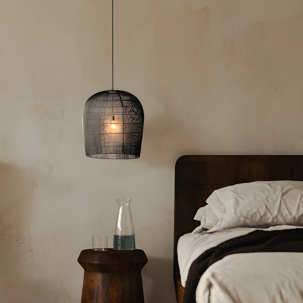 Woven Iron Wabi-Sabi Pendant Light – Japanese Zen Chandelier