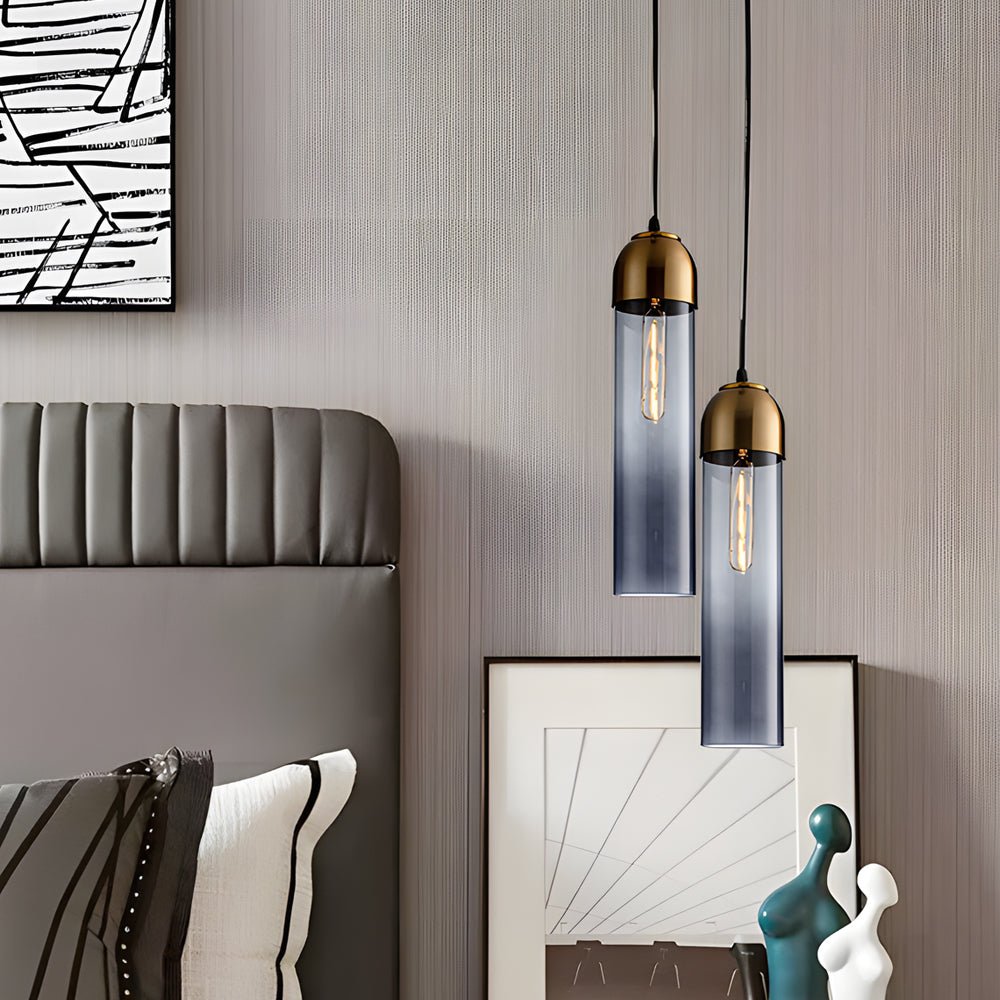 Nordic Glass Tube Pendant Light | Modern Minimalist Hanging Lamp