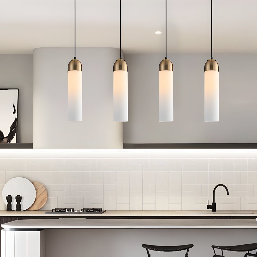 Nordic Glass Tube Pendant Light | Modern Minimalist Hanging Lamp