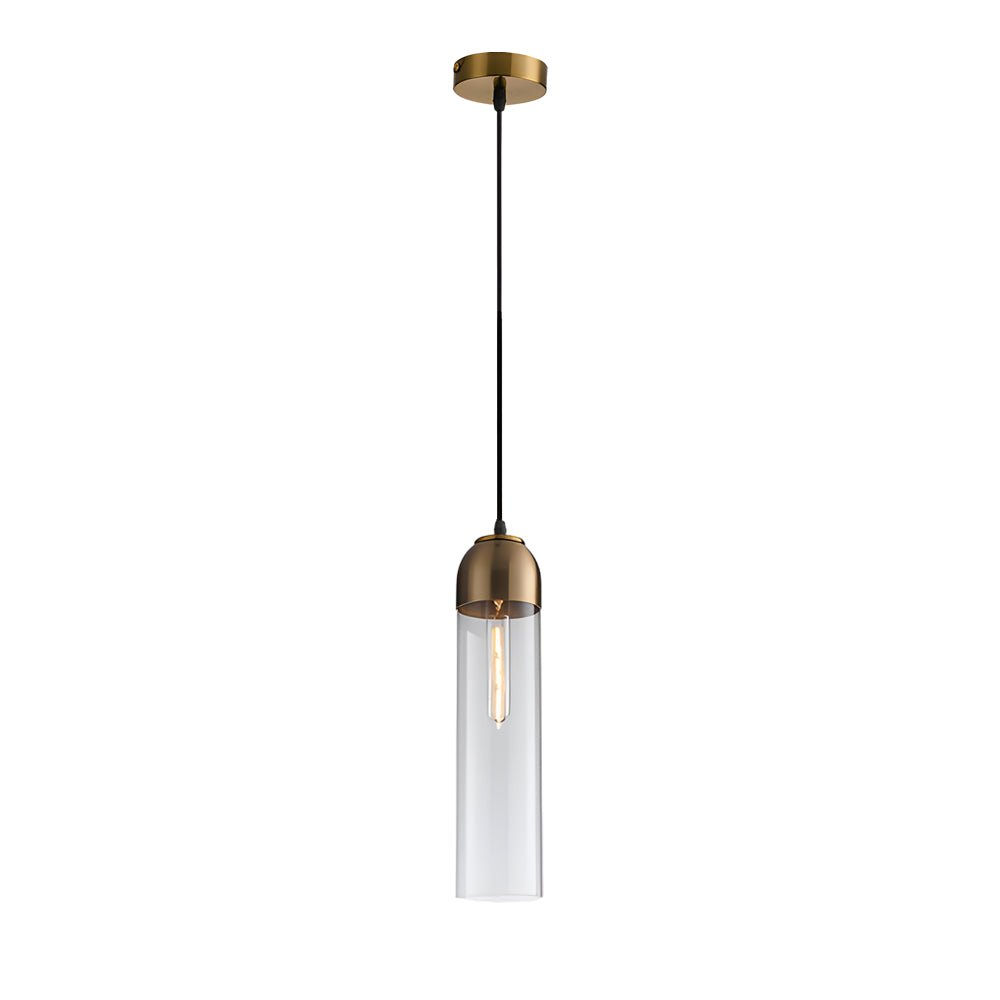 Nordic Glass Tube Pendant Light | Modern Minimalist Hanging Lamp