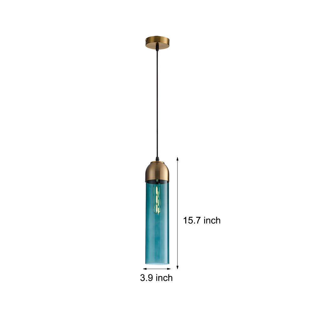 Nordic Glass Tube Pendant Light | Modern Minimalist Hanging Lamp