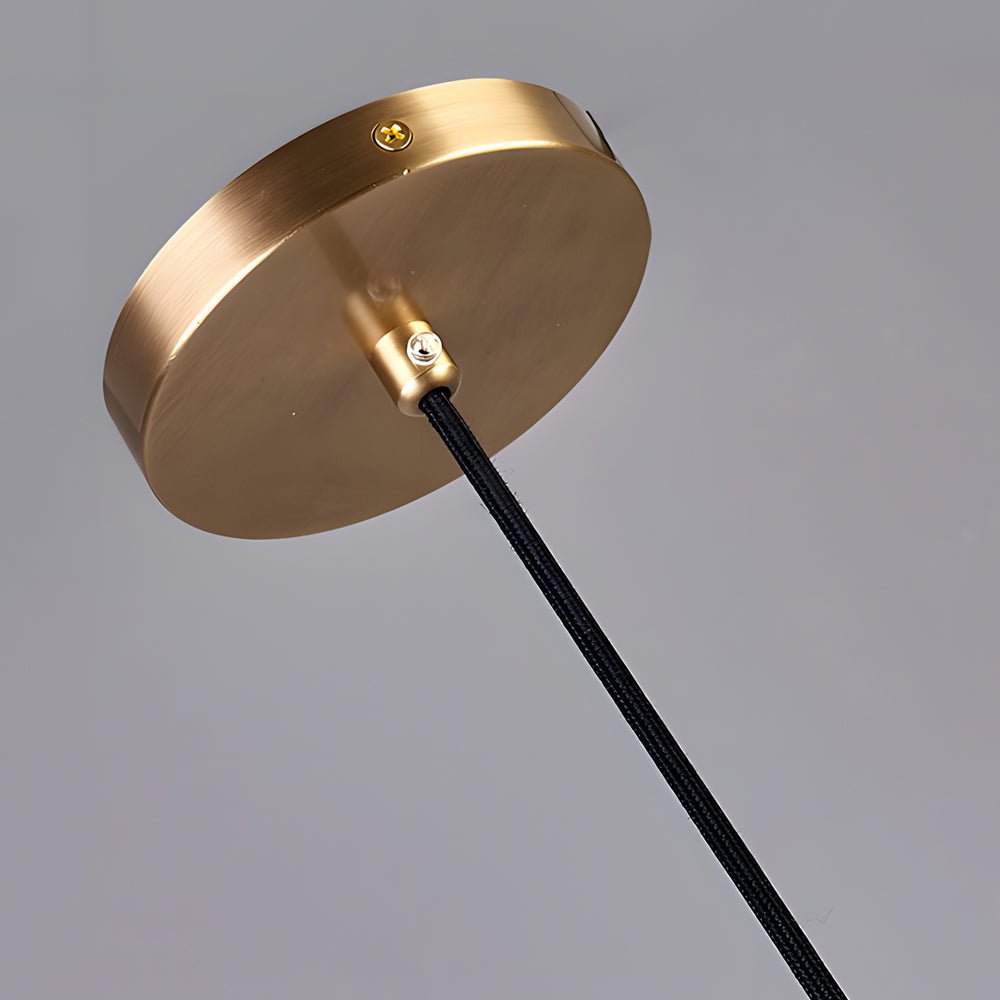 Crystal Copper Pendant Light with 3-Step Dimming Modern Design