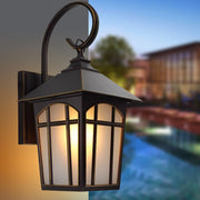 Industrial Iron Glass Outdoor Wall Sconce Waterproof IP54