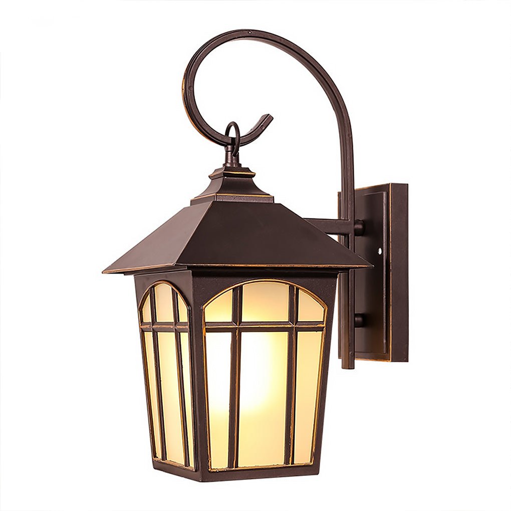 Industrial Iron Glass Outdoor Wall Sconce Waterproof IP54