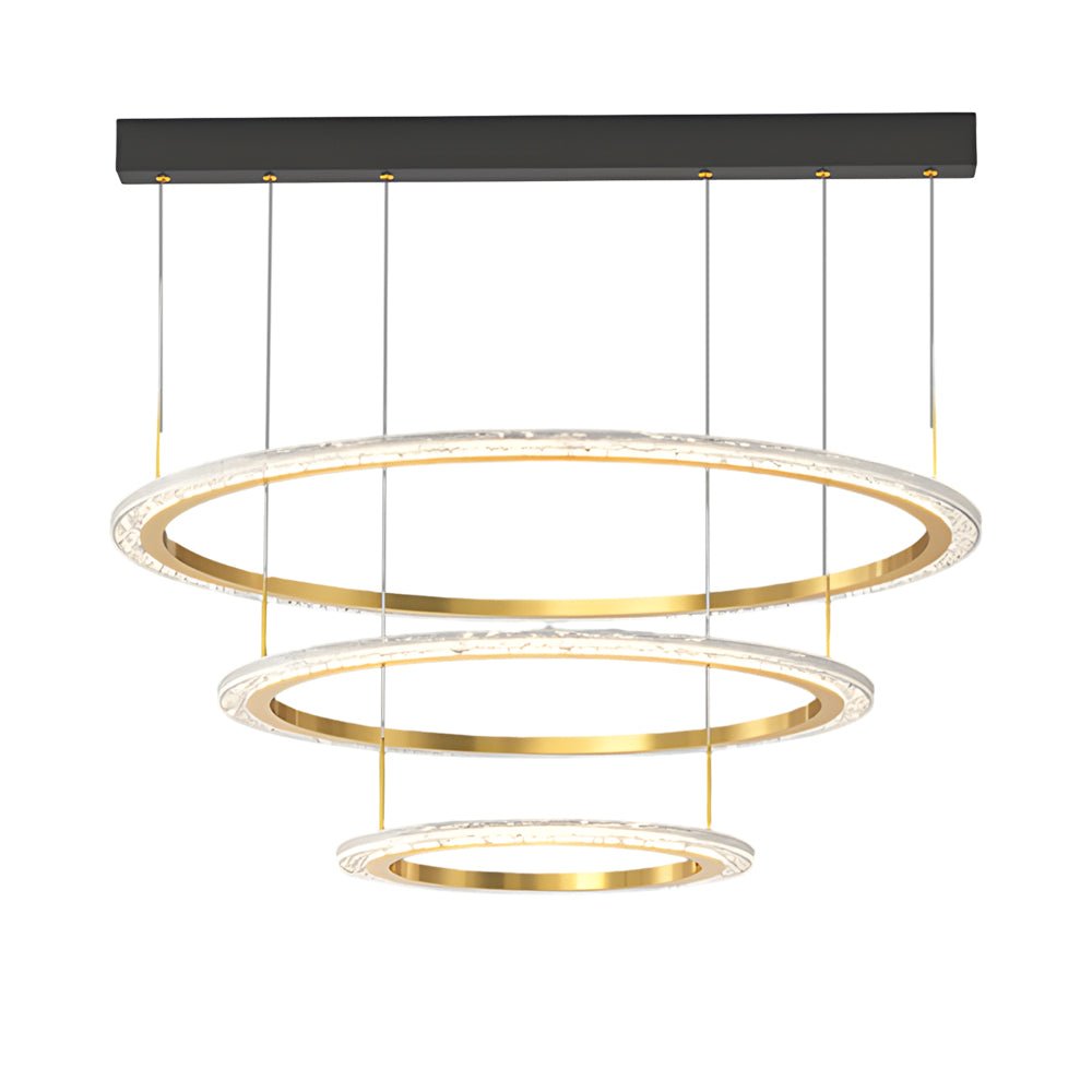 Modern Ring Chandelier with Three-Step Dimming | 2-Ring & 3-Ring
