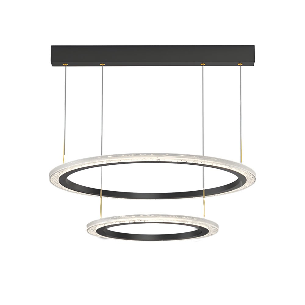 Modern Ring Chandelier with Three-Step Dimming | 2-Ring & 3-Ring