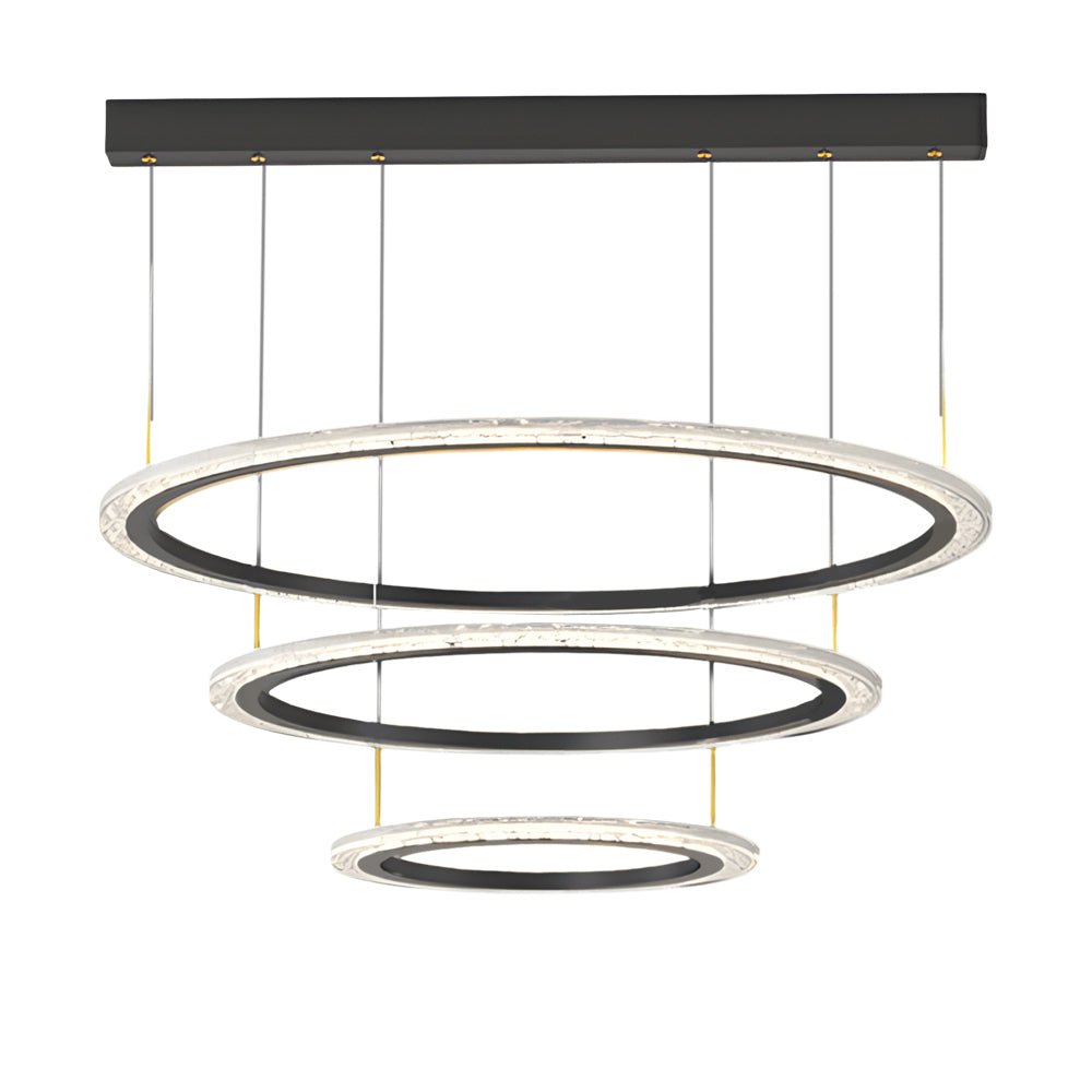 Modern Ring Chandelier with Three-Step Dimming | 2-Ring & 3-Ring