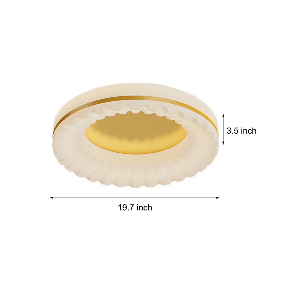 Modern Round Acrylic LED Ceiling Light with 3-Step Dimming