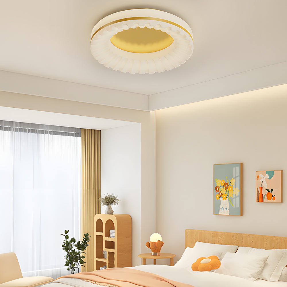 Modern Round Acrylic LED Ceiling Light with 3-Step Dimming