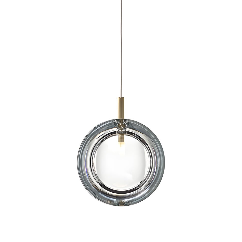 Modern Round Glass Pendant Light with Adjustable Cord