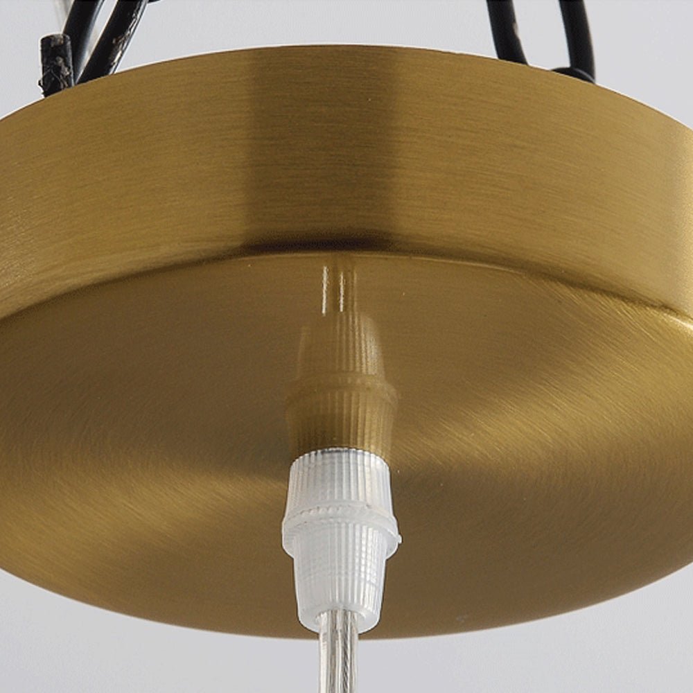 Modern Round Glass Pendant Light with Adjustable Cord