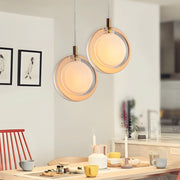 Modern Round Glass Pendant Light with Adjustable Cord