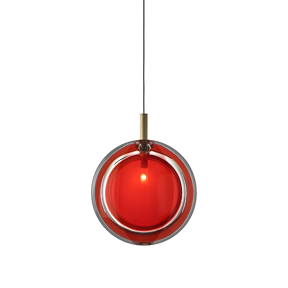 Modern Round Glass Pendant Light with Adjustable Cord