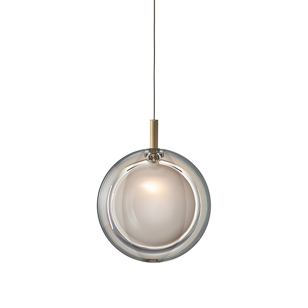 Modern Round Glass Pendant Light with Adjustable Cord