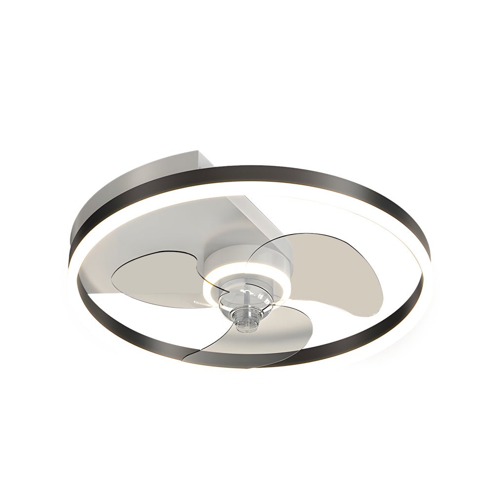 Modern Silent LED Ceiling Fan with Light - 3-Step Dimming